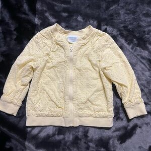 Yellow Eyelet Kids Jacket